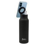 MagSafe® Water Bottle - Black holding a phone