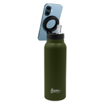 MagSafe® Water Bottle - Khaki holding a phone