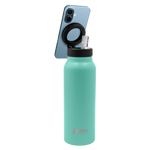 MagSafe® Water Bottle - Mint holding a phone