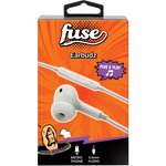 Fuse Zero Orange In Ear Headphones with 10mm driver, in line microphone, volume control, track control, answer / end call function, play / pause, 1.2m cord