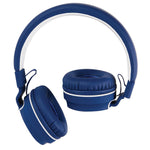 Fuse Zero Over Ear Headphones in blue. Light weight, compact and foldable with a braided cable